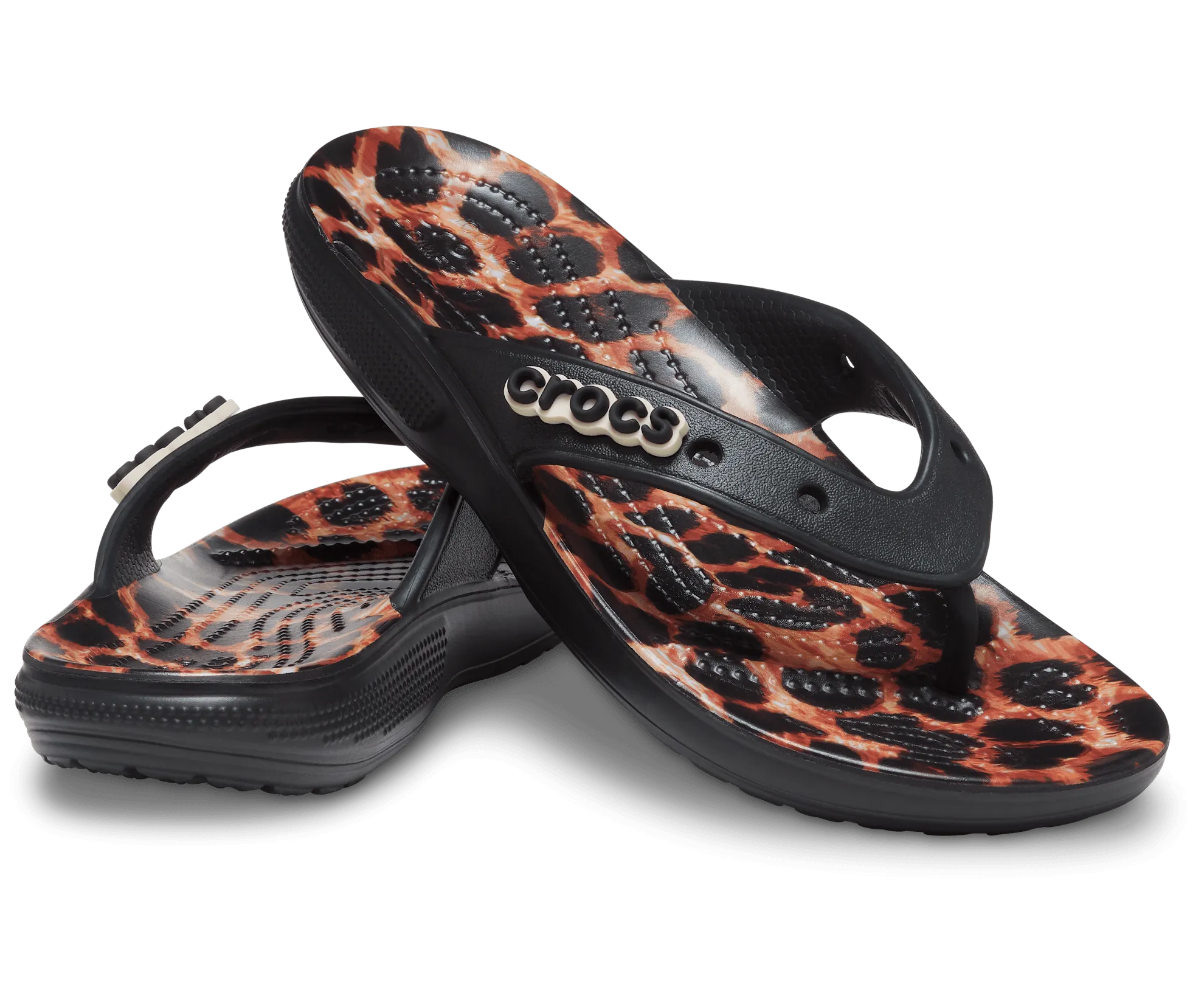Crocs Unisex Classic Animal Remix Flip Flop - Black