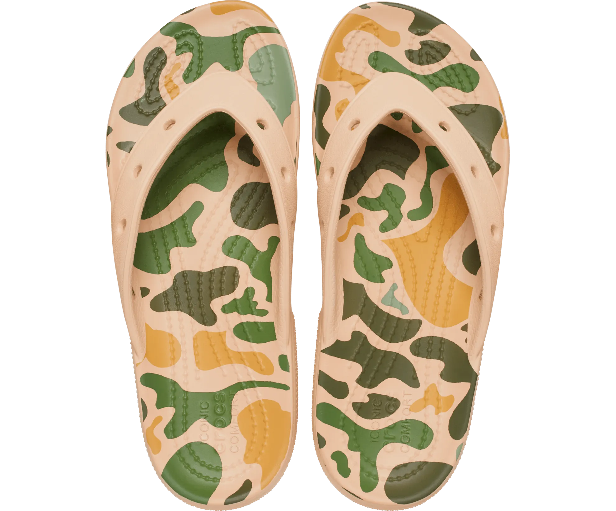 Crocs Unisex Classic Camo Flip Flop - Chai