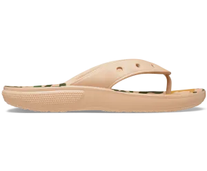 Crocs Unisex Classic Camo Flip Flop - Chai
