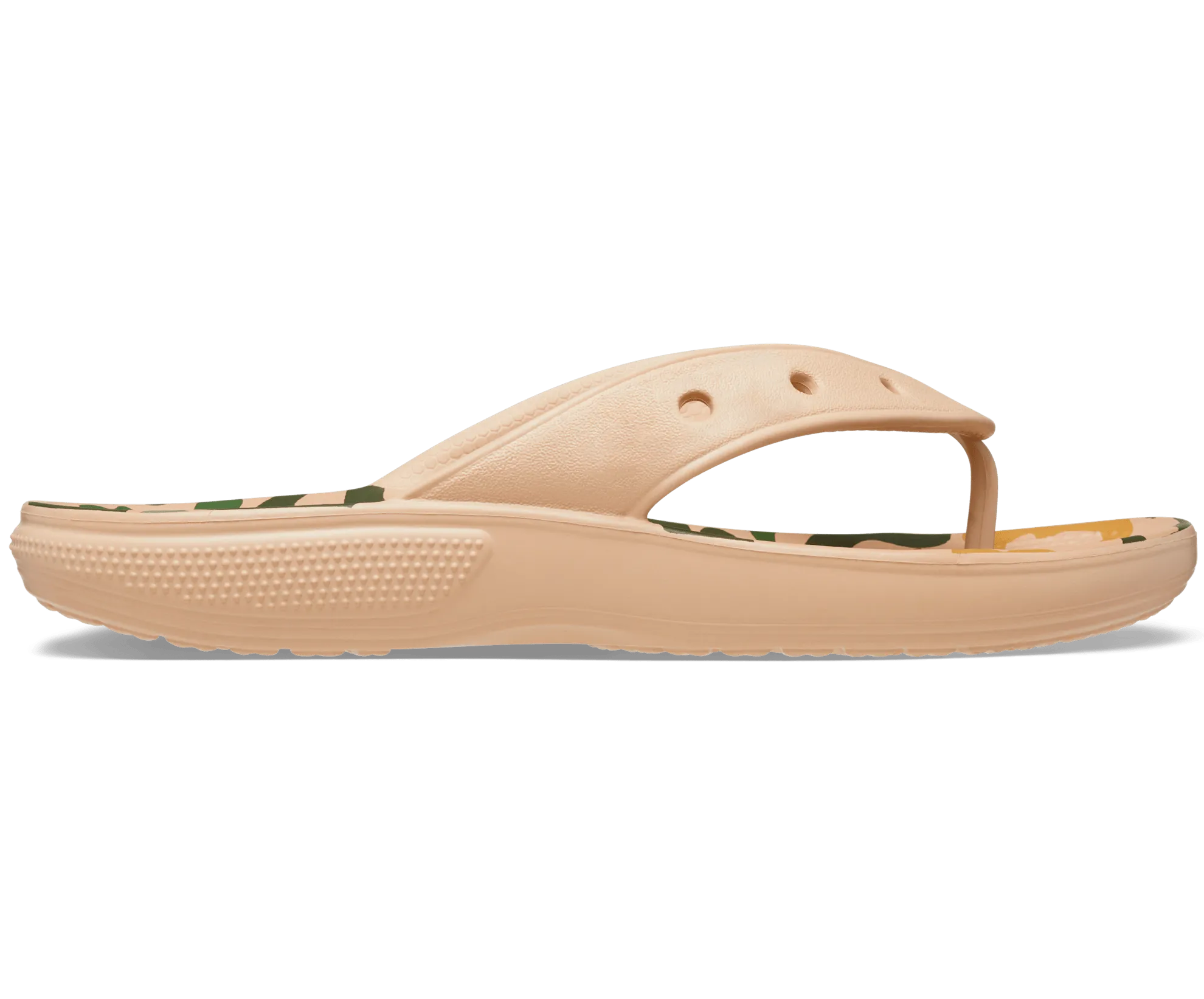 Crocs Unisex Classic Camo Flip Flop - Chai