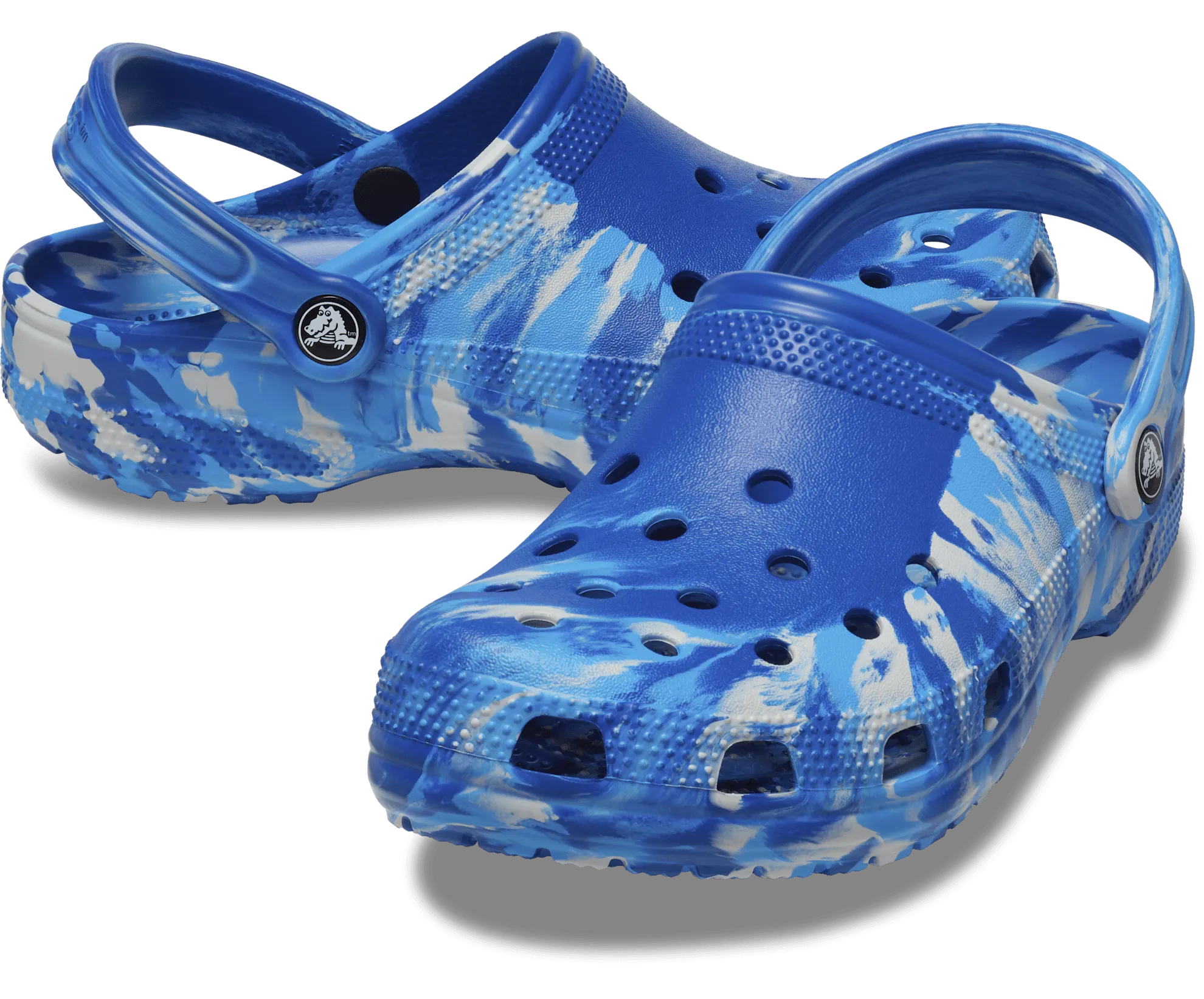 Crocs Unisex Classic Marbled Clog - Blue Bolt