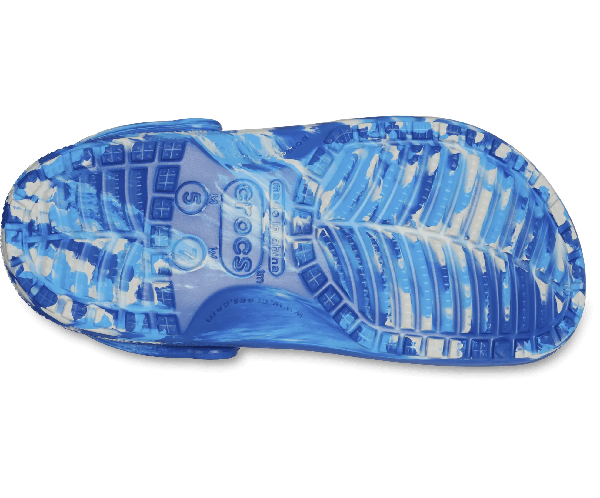 Crocs Unisex Classic Marbled Clog - Blue Bolt