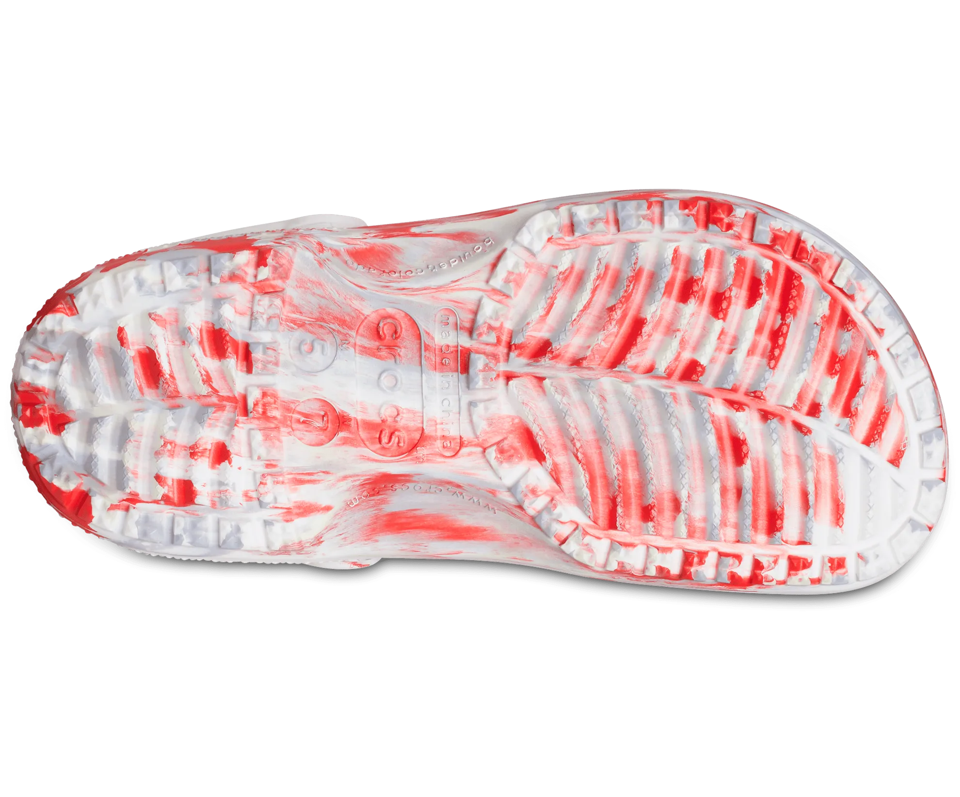Crocs Unisex Classic Marbled Clog - Flame