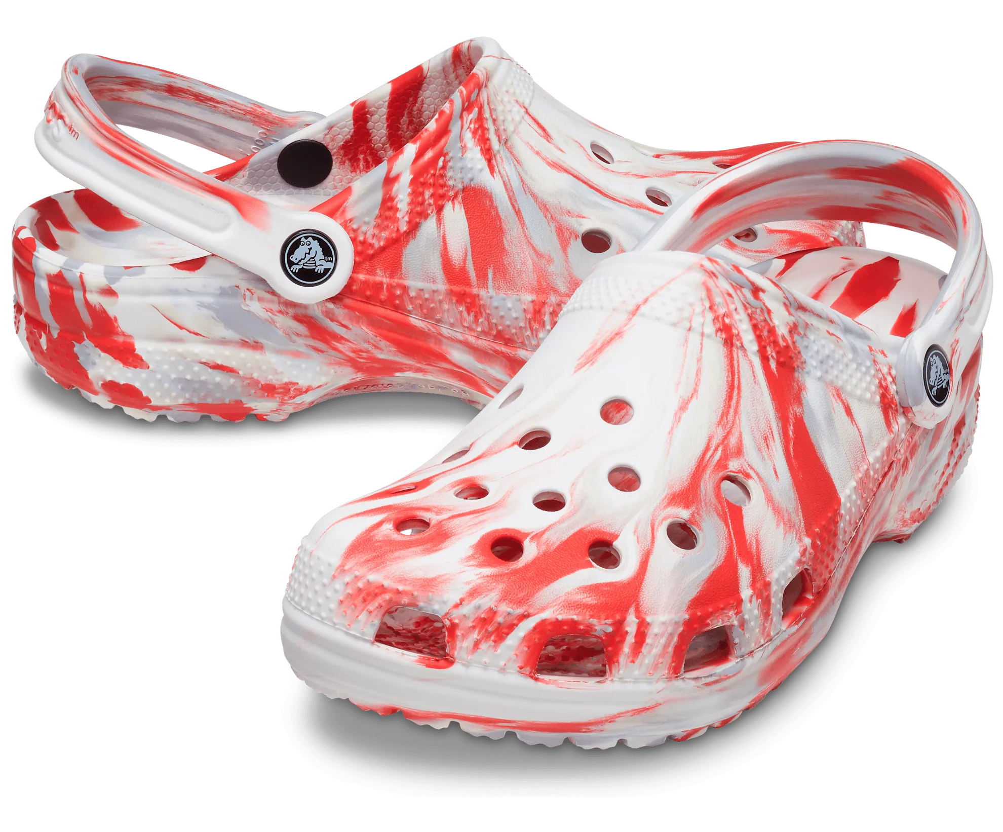Crocs Unisex Classic Marbled Clog - Flame