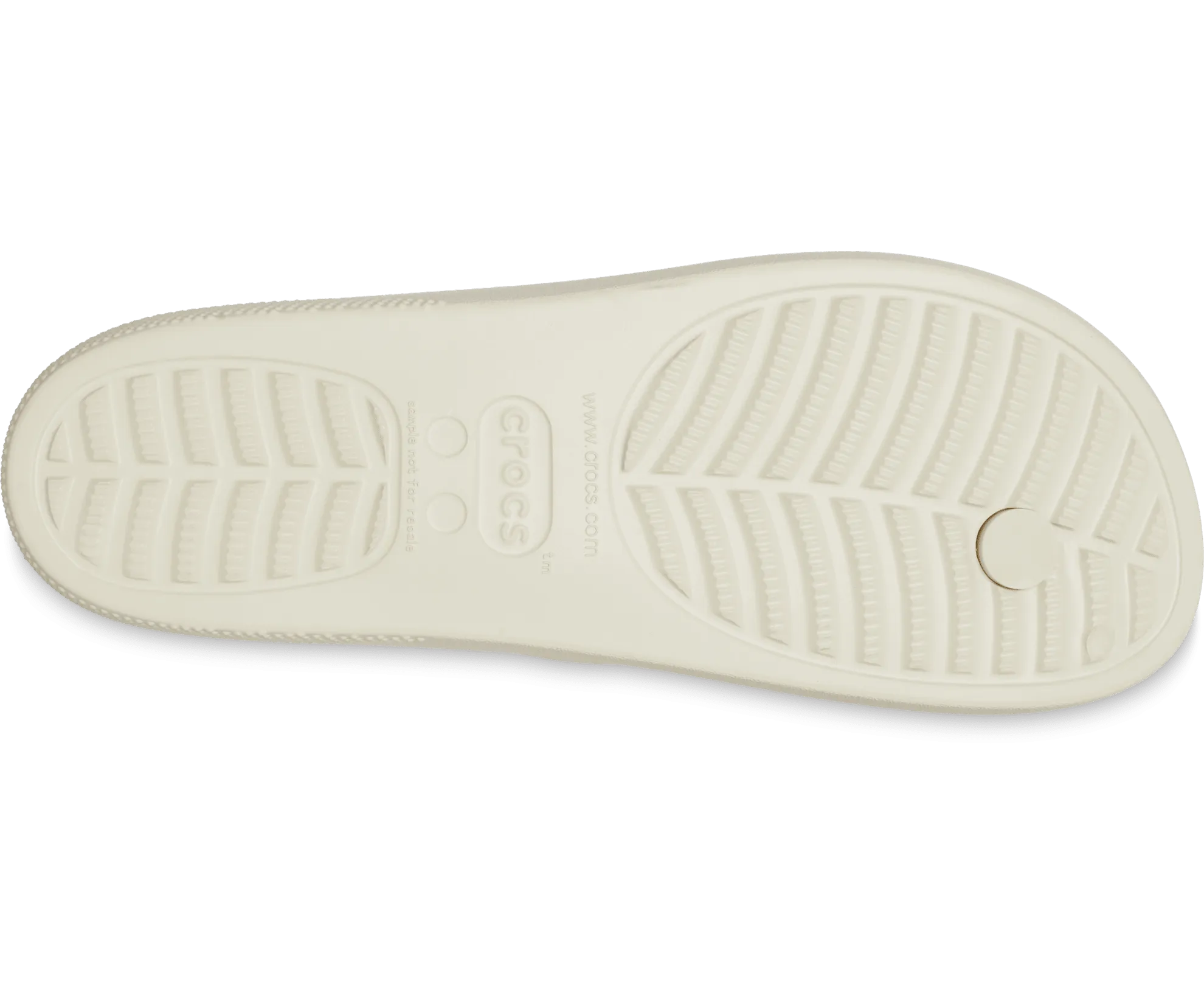 Crocs Unisex Classic Platform Flip Flop - Bone