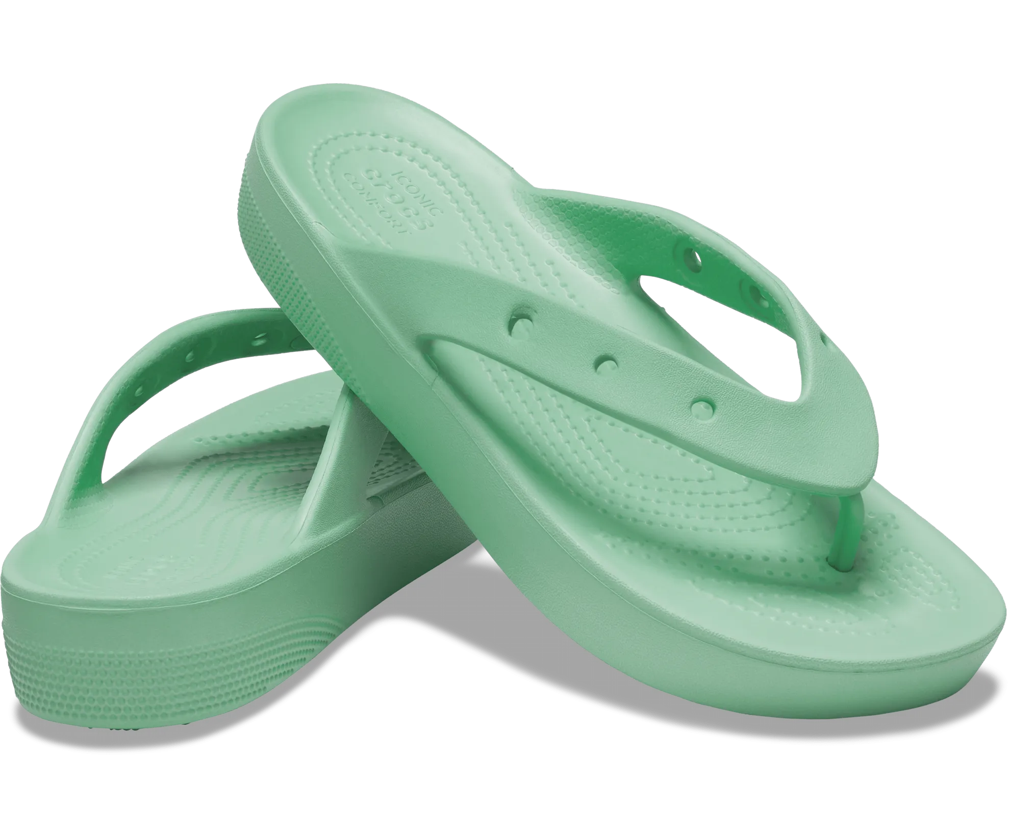 Crocs Unisex Classic Platform Flip Flop - Jade Stone