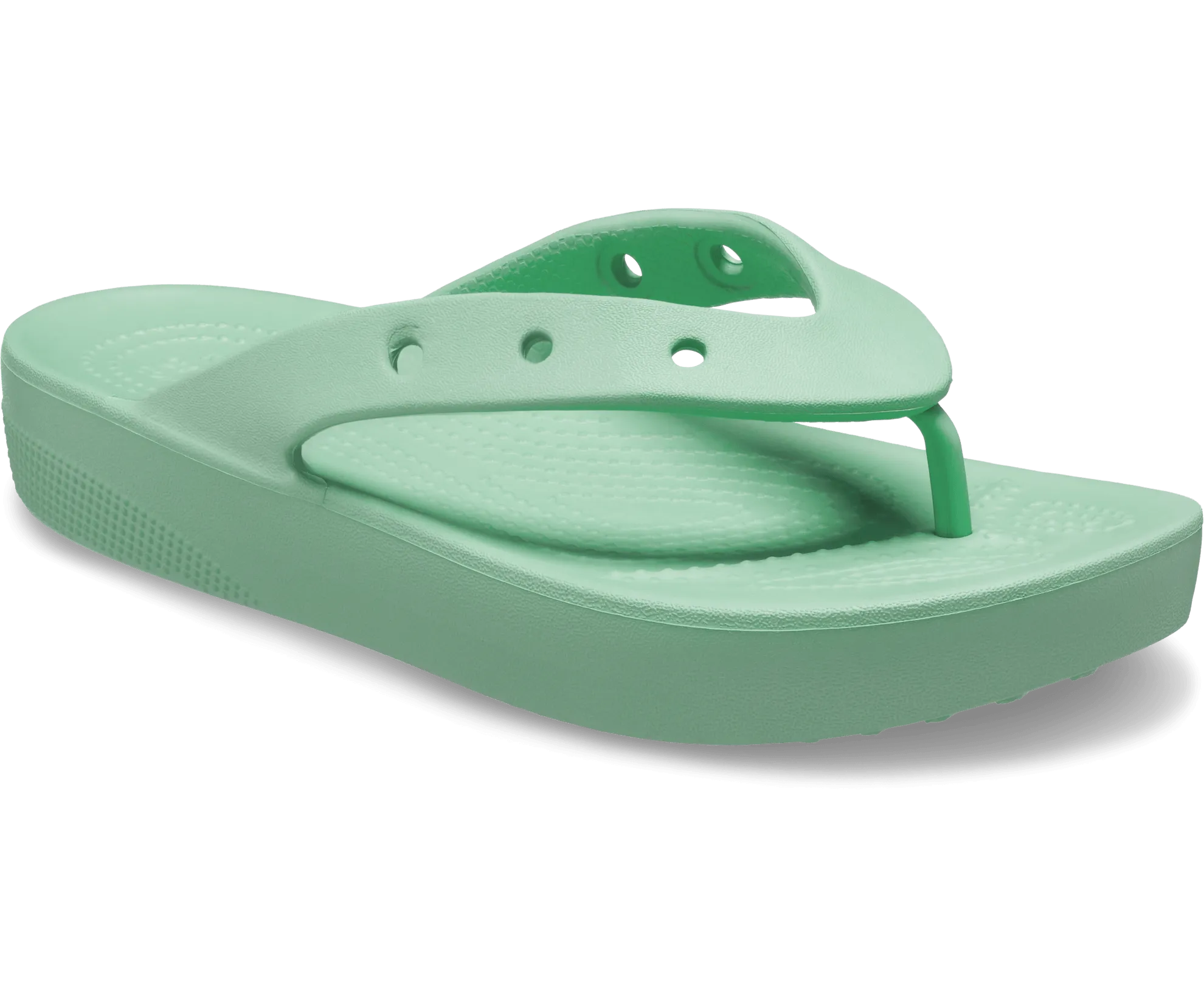 Crocs Unisex Classic Platform Flip Flop - Jade Stone