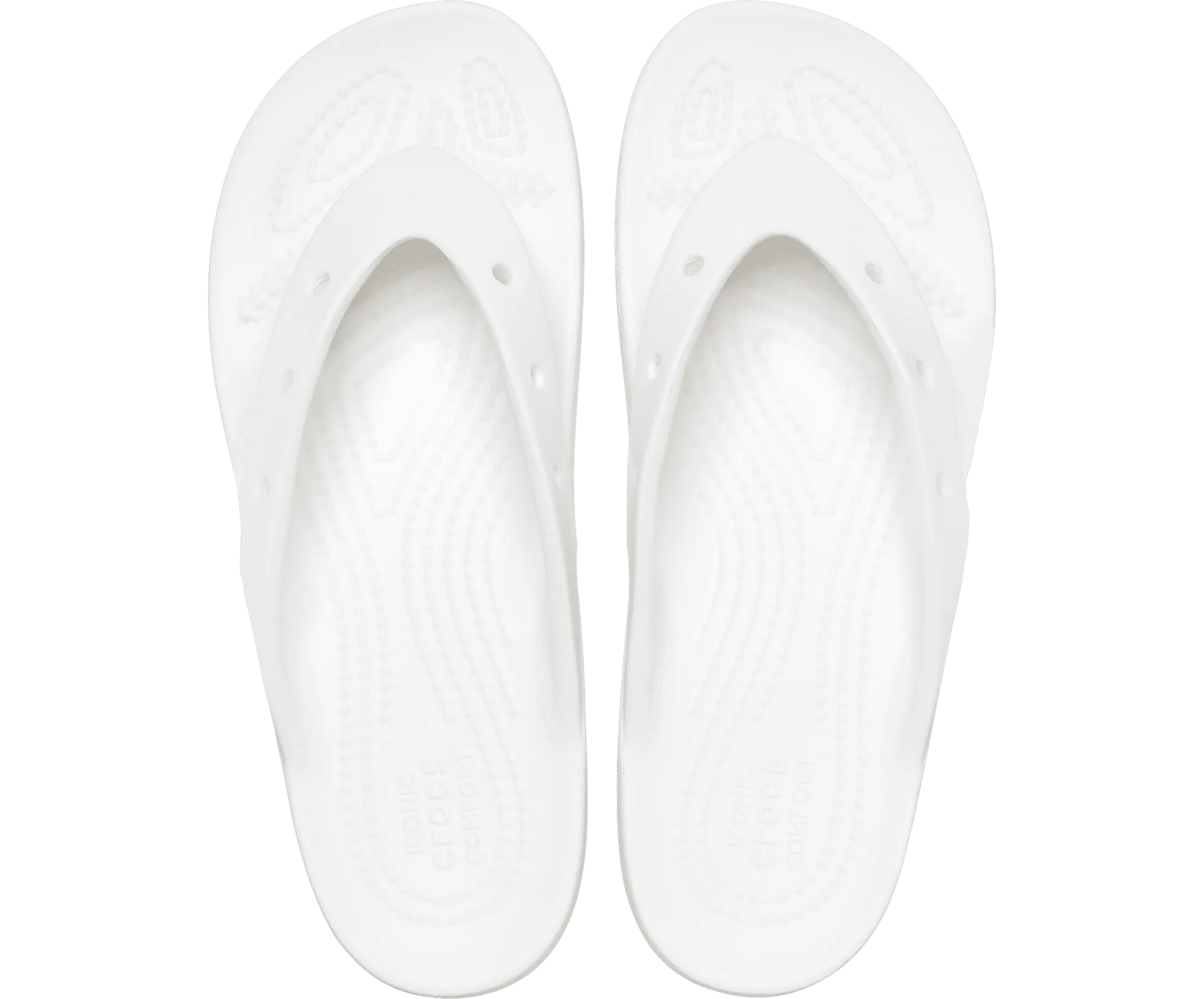 Crocs Unisex Classic Platform Flip Flop - White