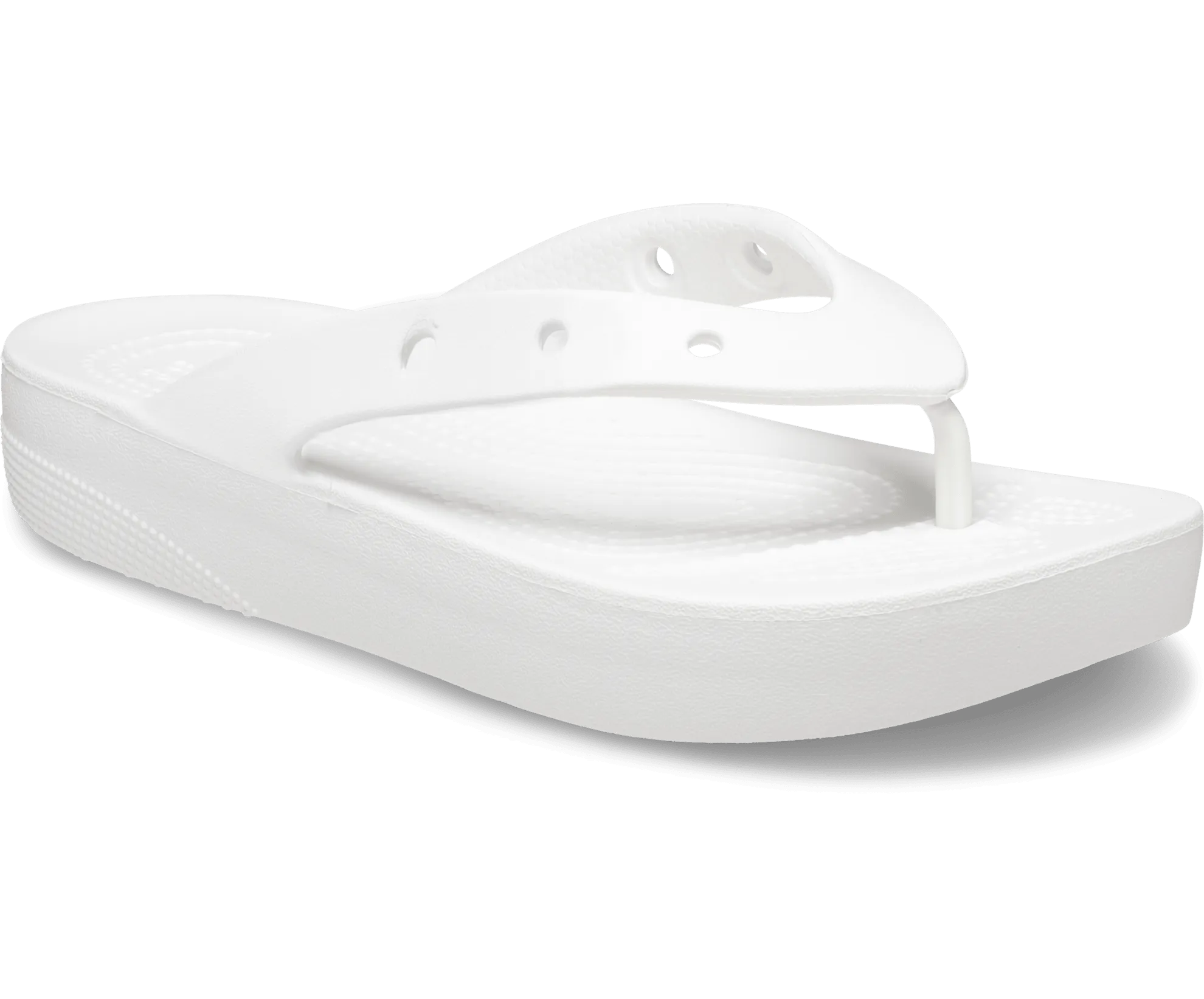 Crocs Unisex Classic Platform Flip Flop - White