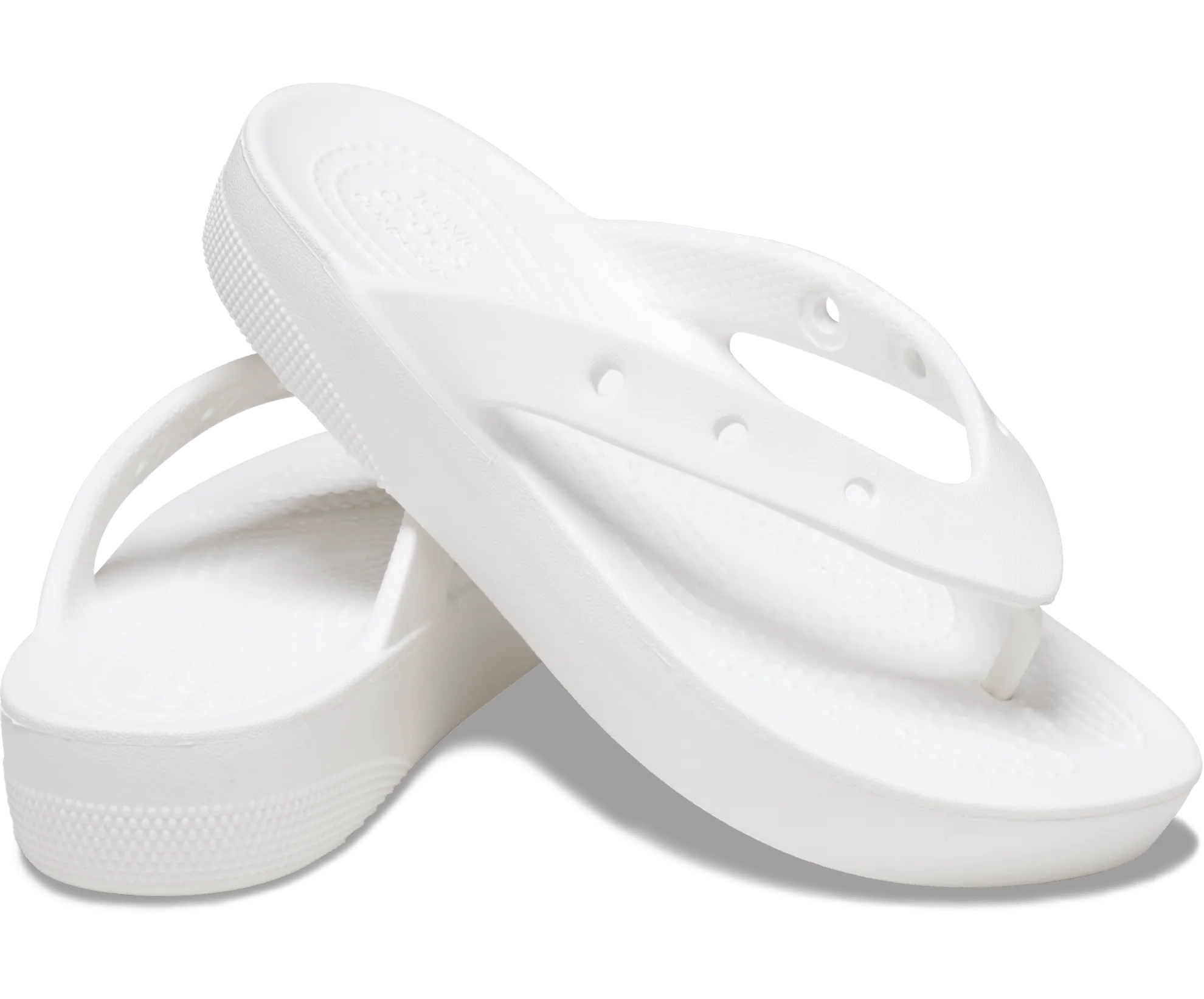 Crocs Unisex Classic Platform Flip Flop - White