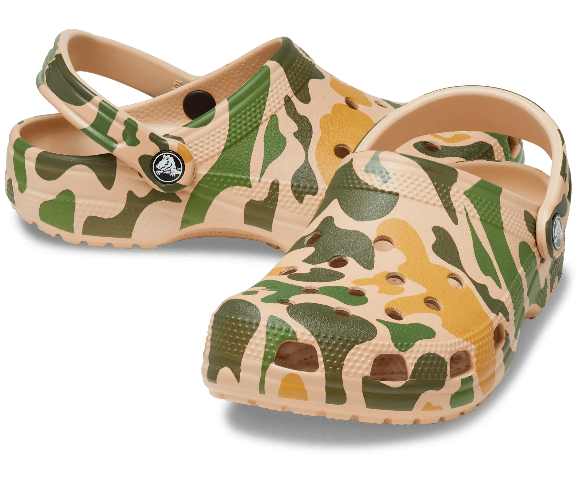 Crocs Unisex Classic Printed Camo Clog - Chai / Tan