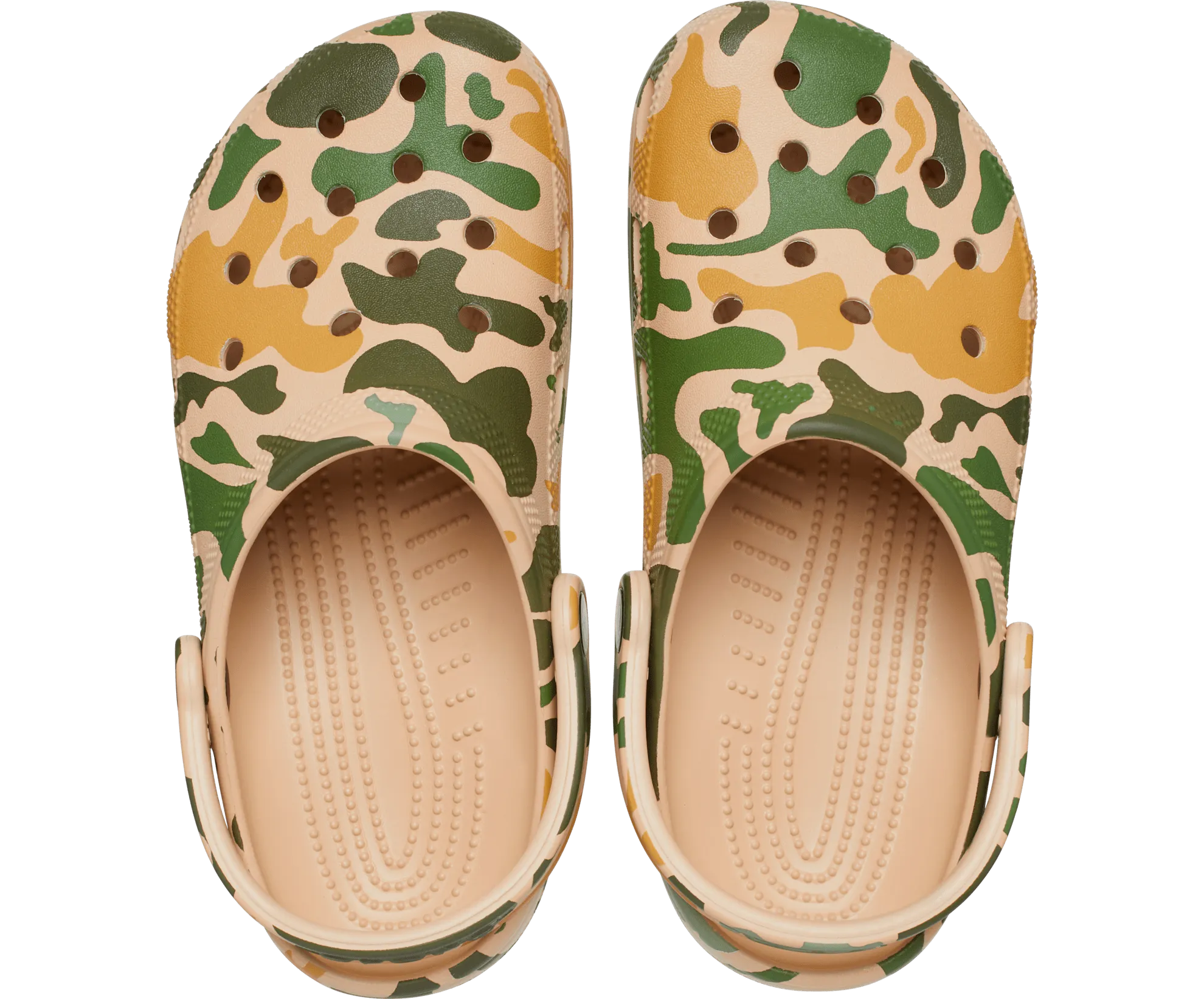 Crocs Unisex Classic Printed Camo Clog - Chai / Tan