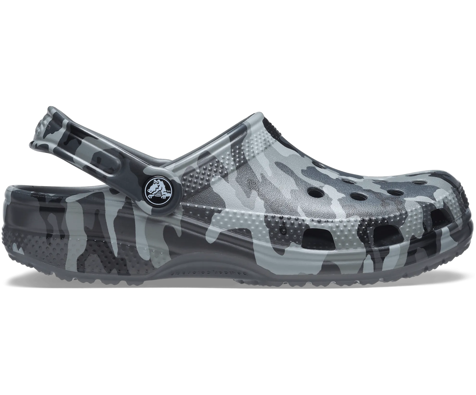 Crocs Unisex Classic Printed Camo Clog - Slate Grey / Multi