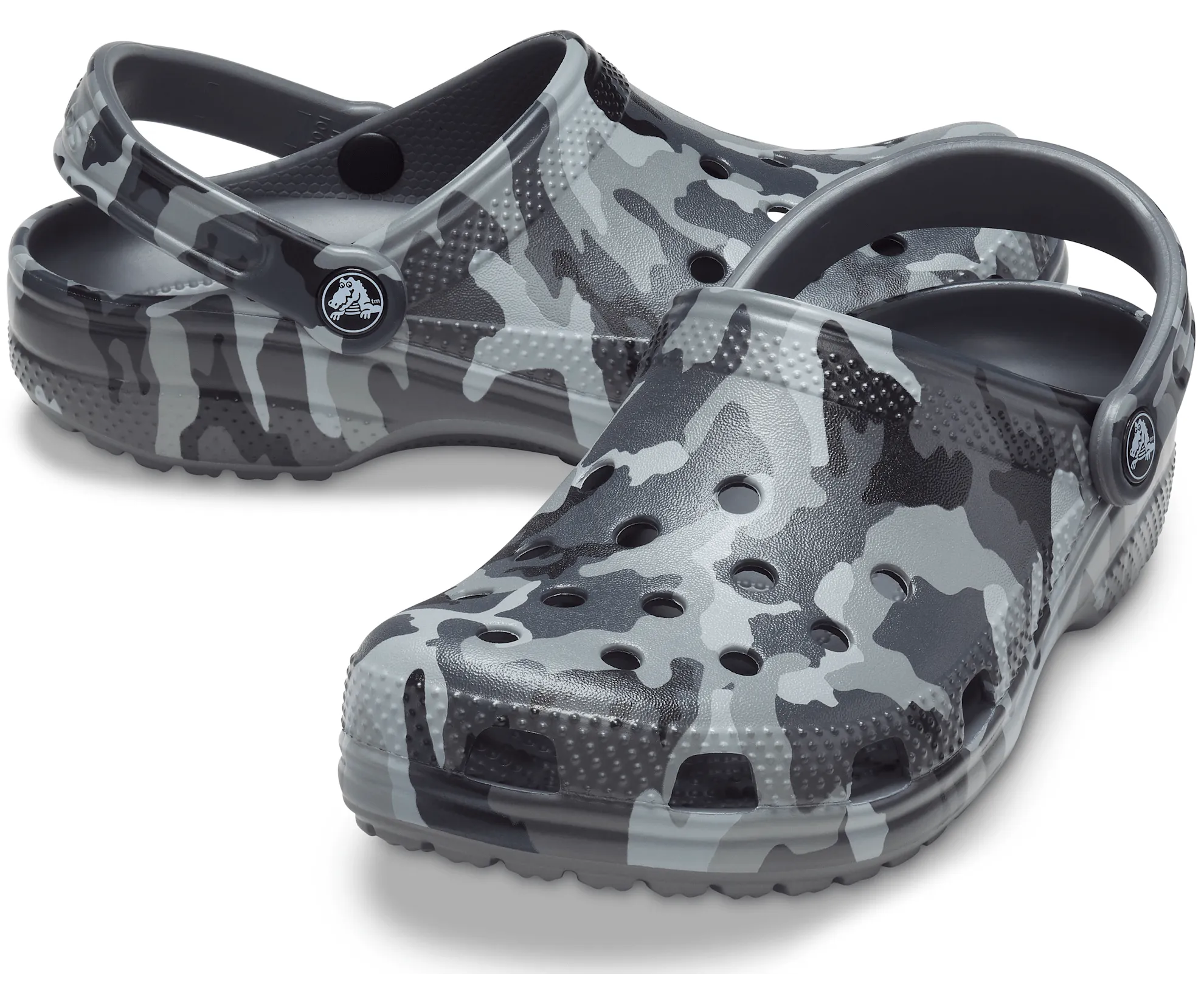 Crocs Unisex Classic Printed Camo Clog - Slate Grey / Multi
