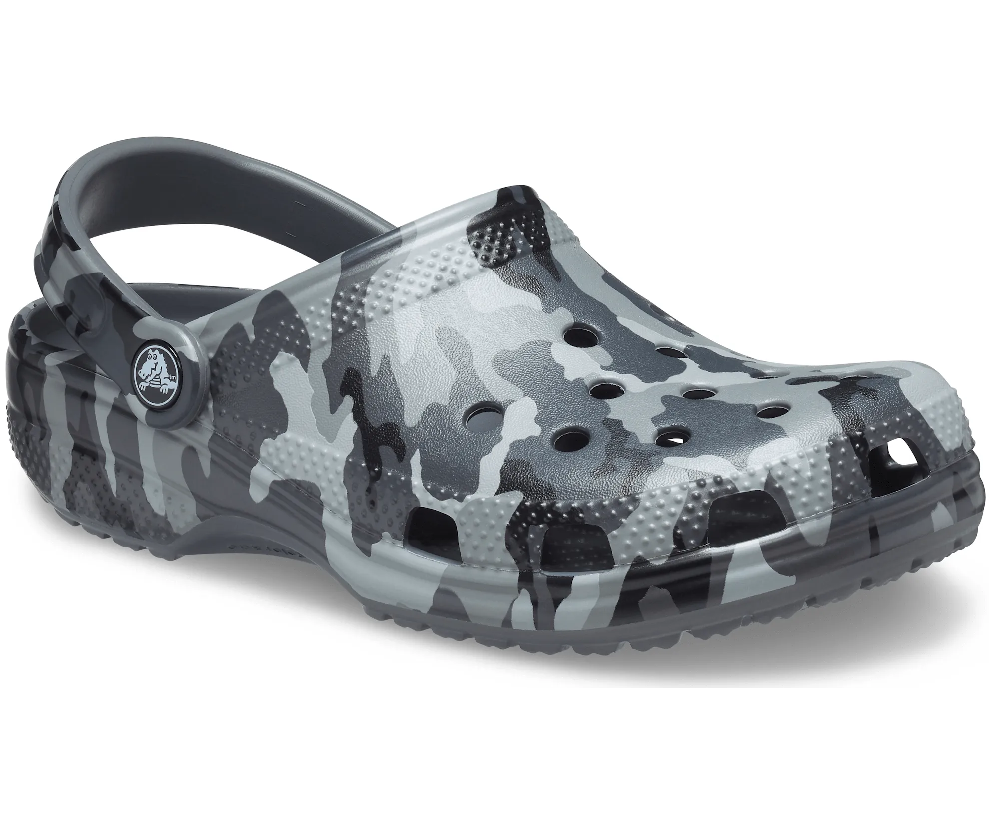 Crocs Unisex Classic Printed Camo Clog - Slate Grey / Multi
