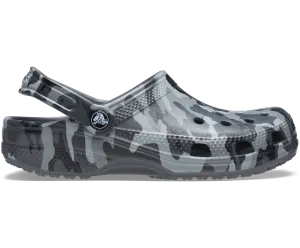 Crocs Unisex Classic Printed Camo Clog - Slate Grey / Multi