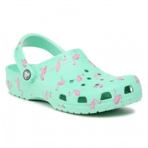 Crocs Unisex Classic Vacay Vibes Clog - Neo Mint / Flamingo