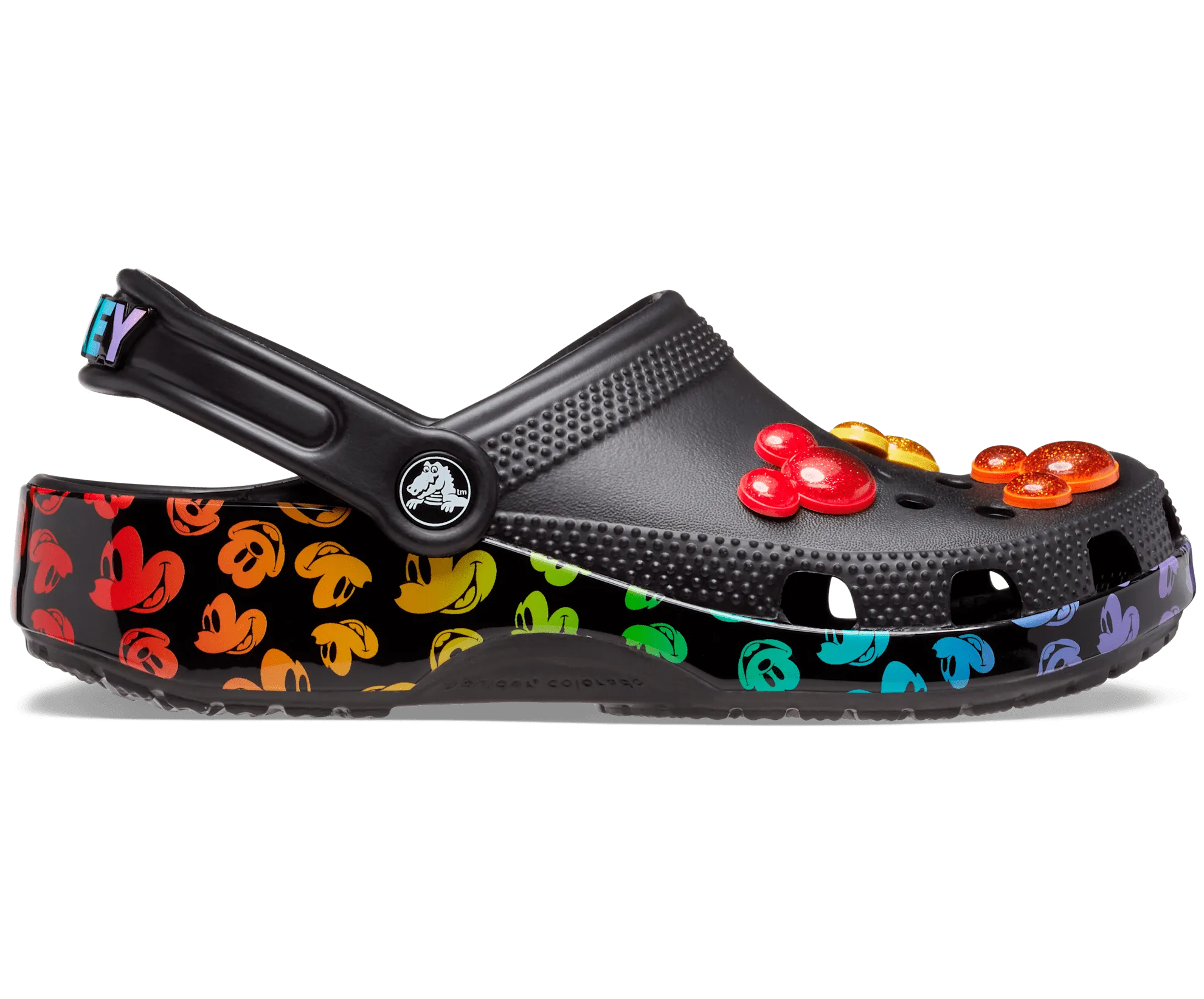 Crocs Unisex Disney Rainbow Celebration Clog - Black