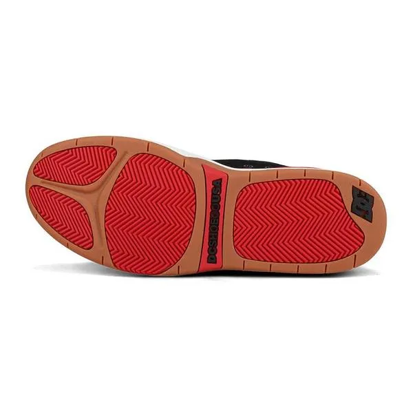 DC Shoes Ascend S Skate Shoes Black - Black - Red