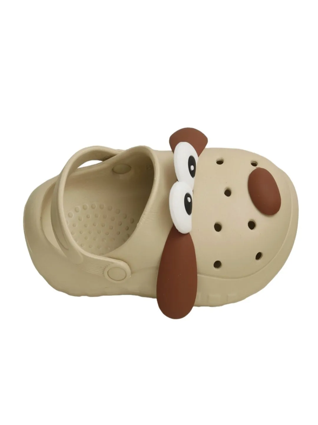 Delightful Puppy Design Clogs for Boys- Beige