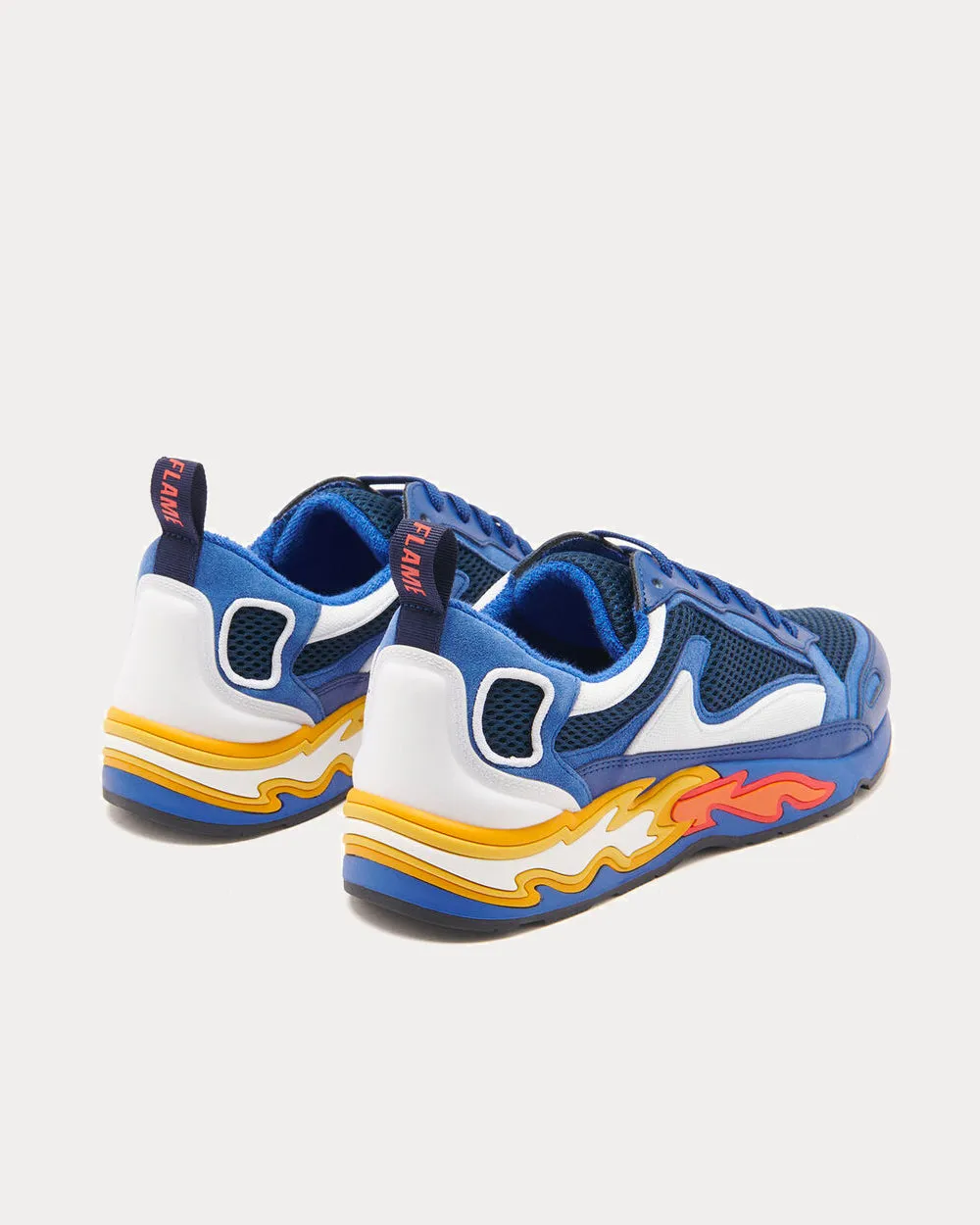 Flame Navy Blue Low Top Sneakers