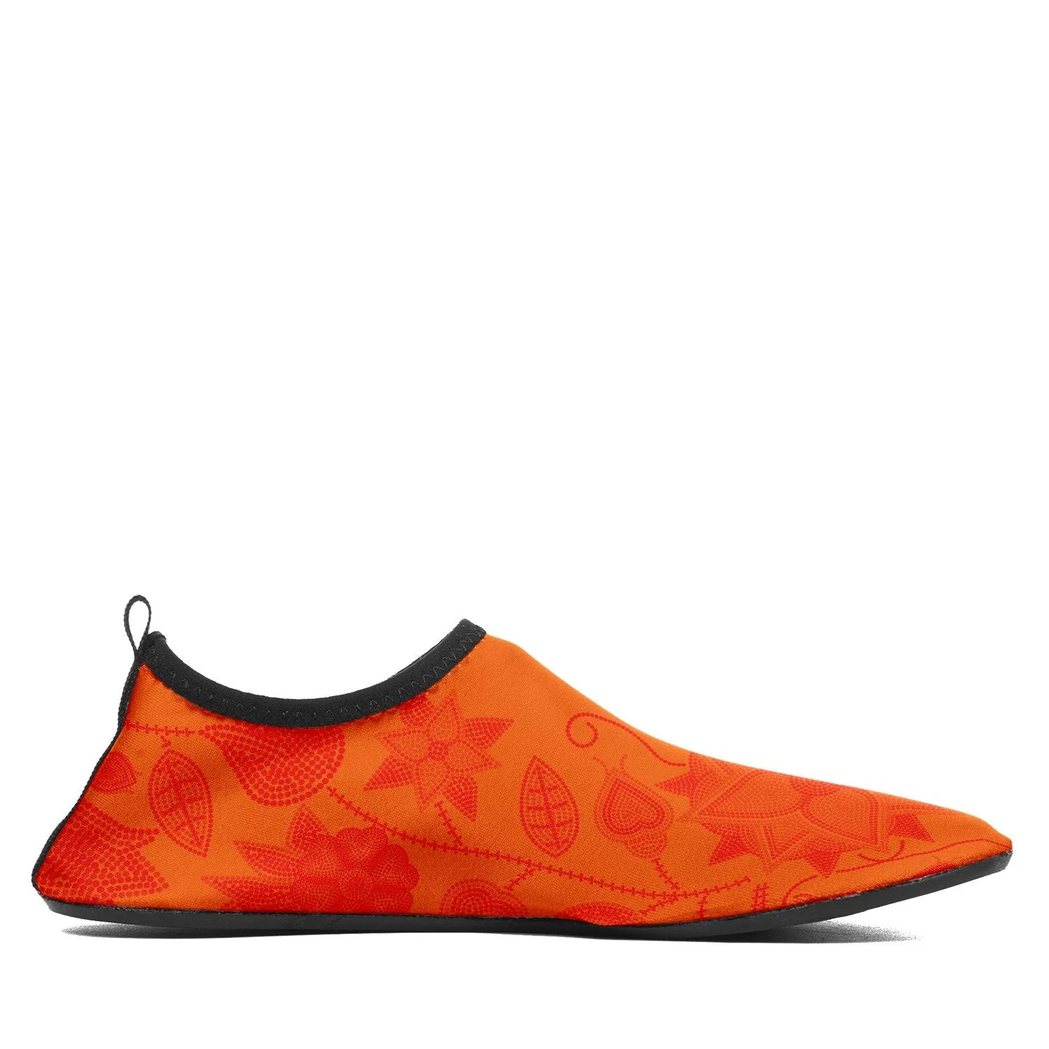 Floral Beadwork Real Orange Sockamoccs
