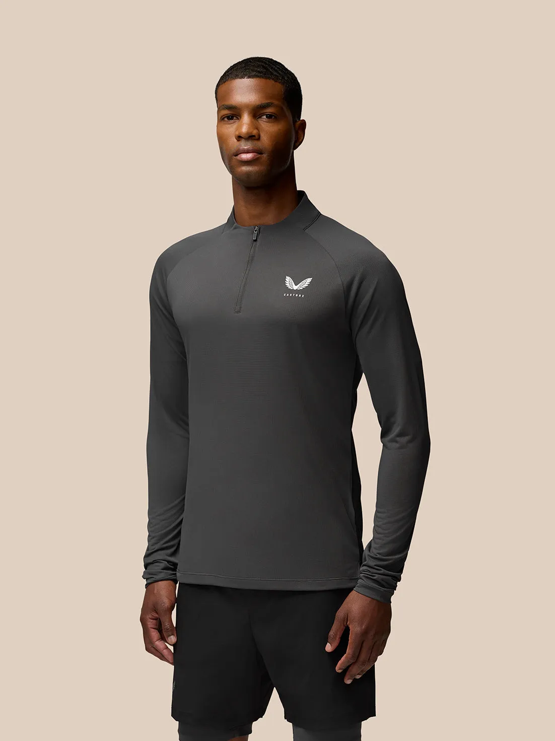 Flow Training 1/4 Zip Top - Gunmetal Grey