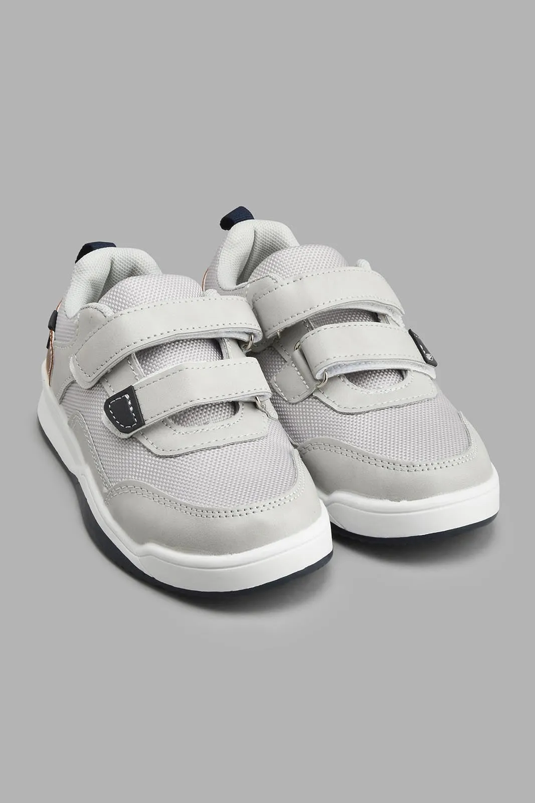Grey Velcro Skate Sneaker