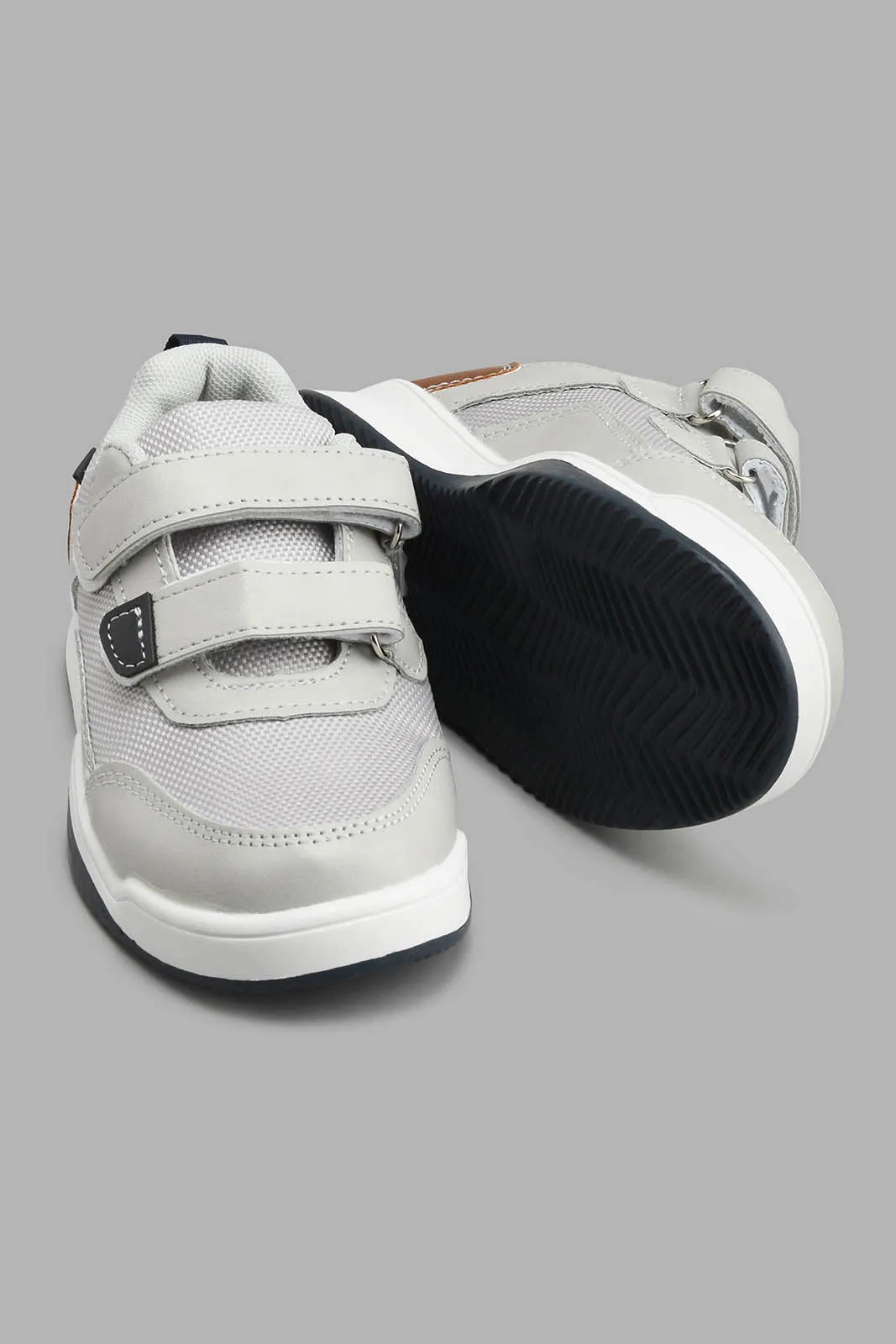 Grey Velcro Skate Sneaker