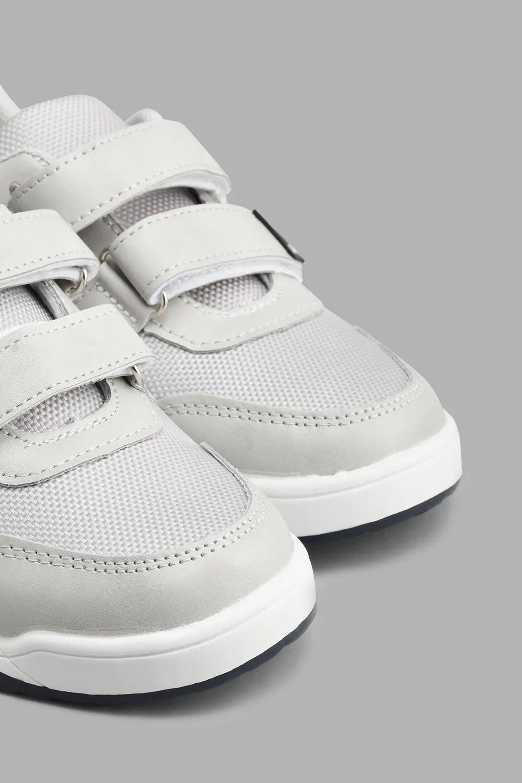 Grey Velcro Skate Sneaker