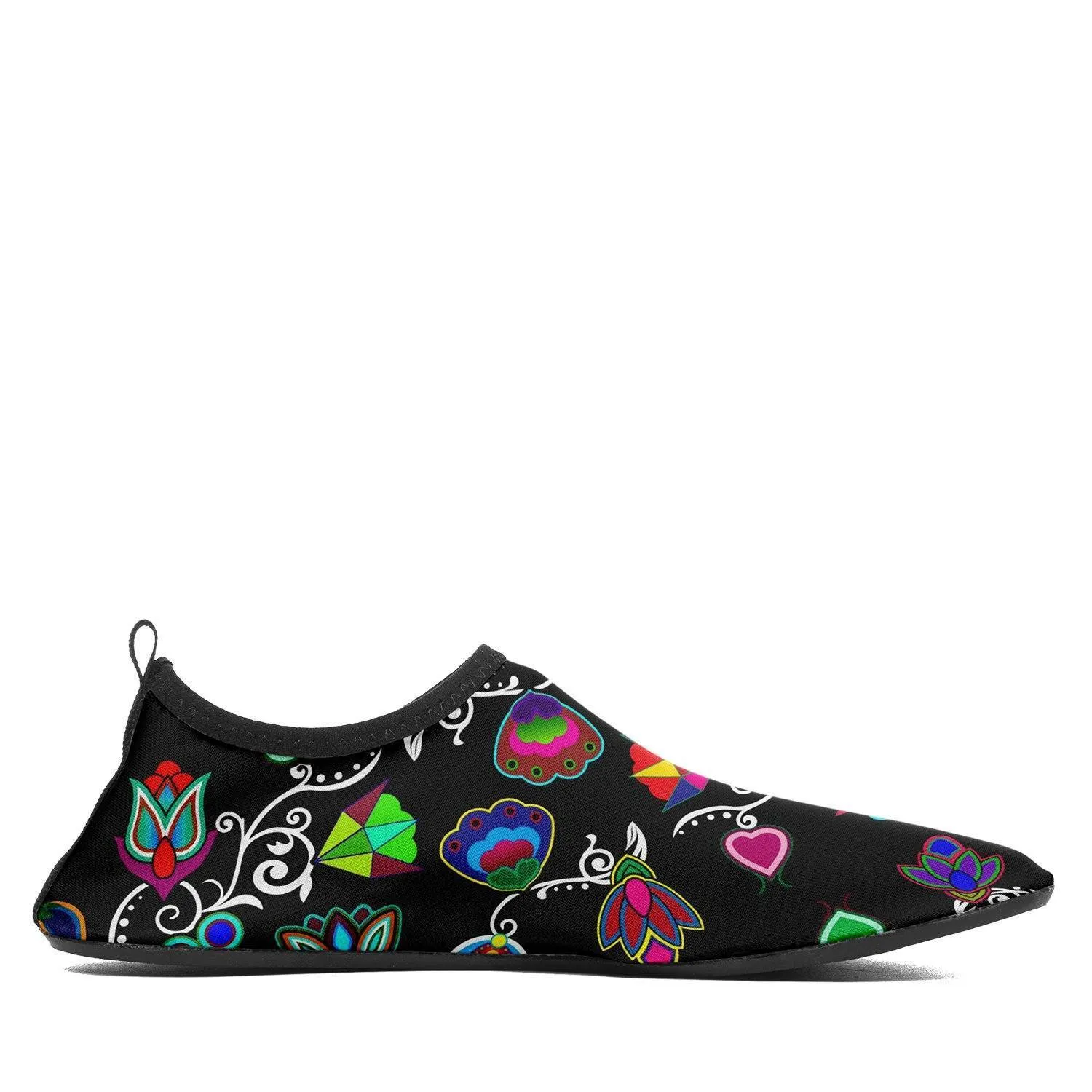 Indigenous Paisley Black Sockamoccs Kid's Sockamoccs Slip On Shoes