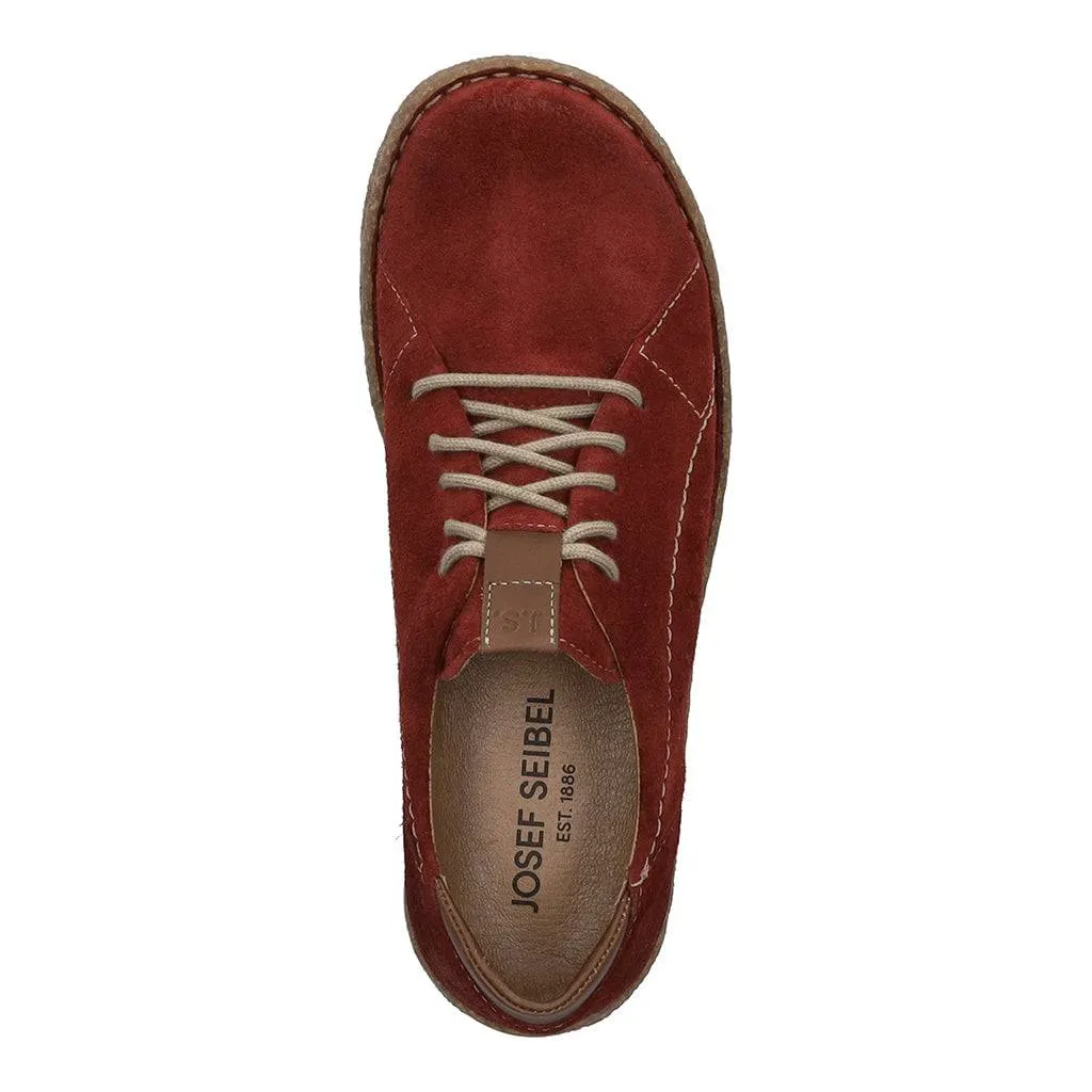 Josef Seibel Neele 67 Ladies Red Combi Leather Arch Support Lace Up Shoes