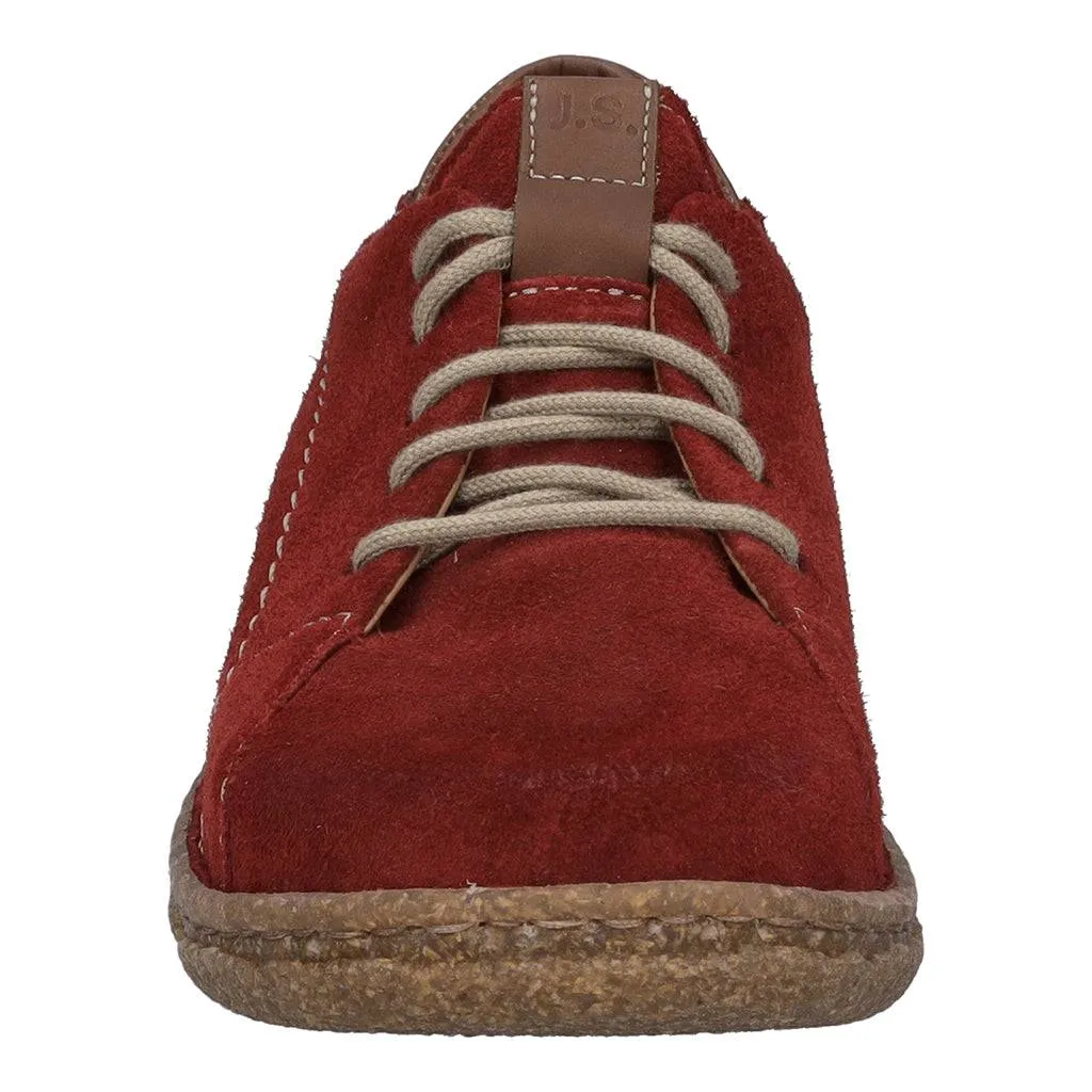 Josef Seibel Neele 67 Ladies Red Combi Leather Arch Support Lace Up Shoes