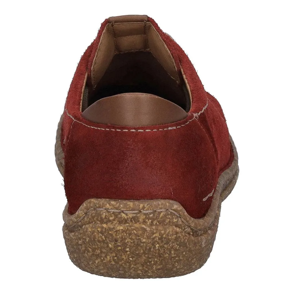 Josef Seibel Neele 67 Ladies Red Combi Leather Arch Support Lace Up Shoes
