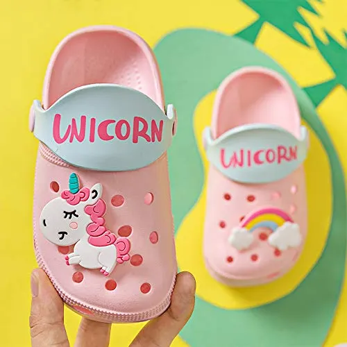 Kids Classic Cute Cartoon Lightweight Sandals (Pink Clogs)