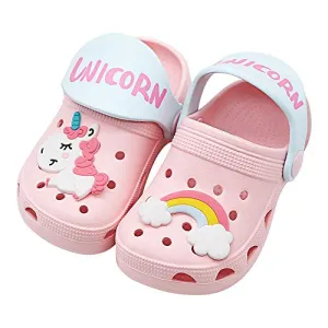Kids Classic Cute Cartoon Lightweight Sandals (Pink Clogs)