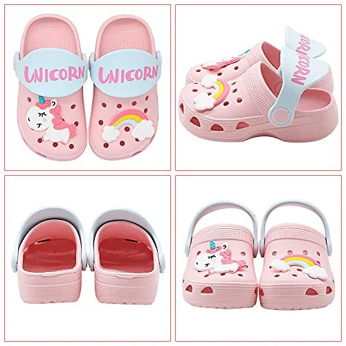 Kids Classic Cute Cartoon Lightweight Sandals (Pink Clogs)
