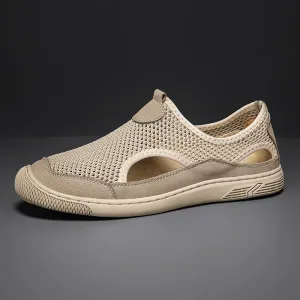 Lightweight Mesh Slip-On Athletic Shoes with Ventilation Panels