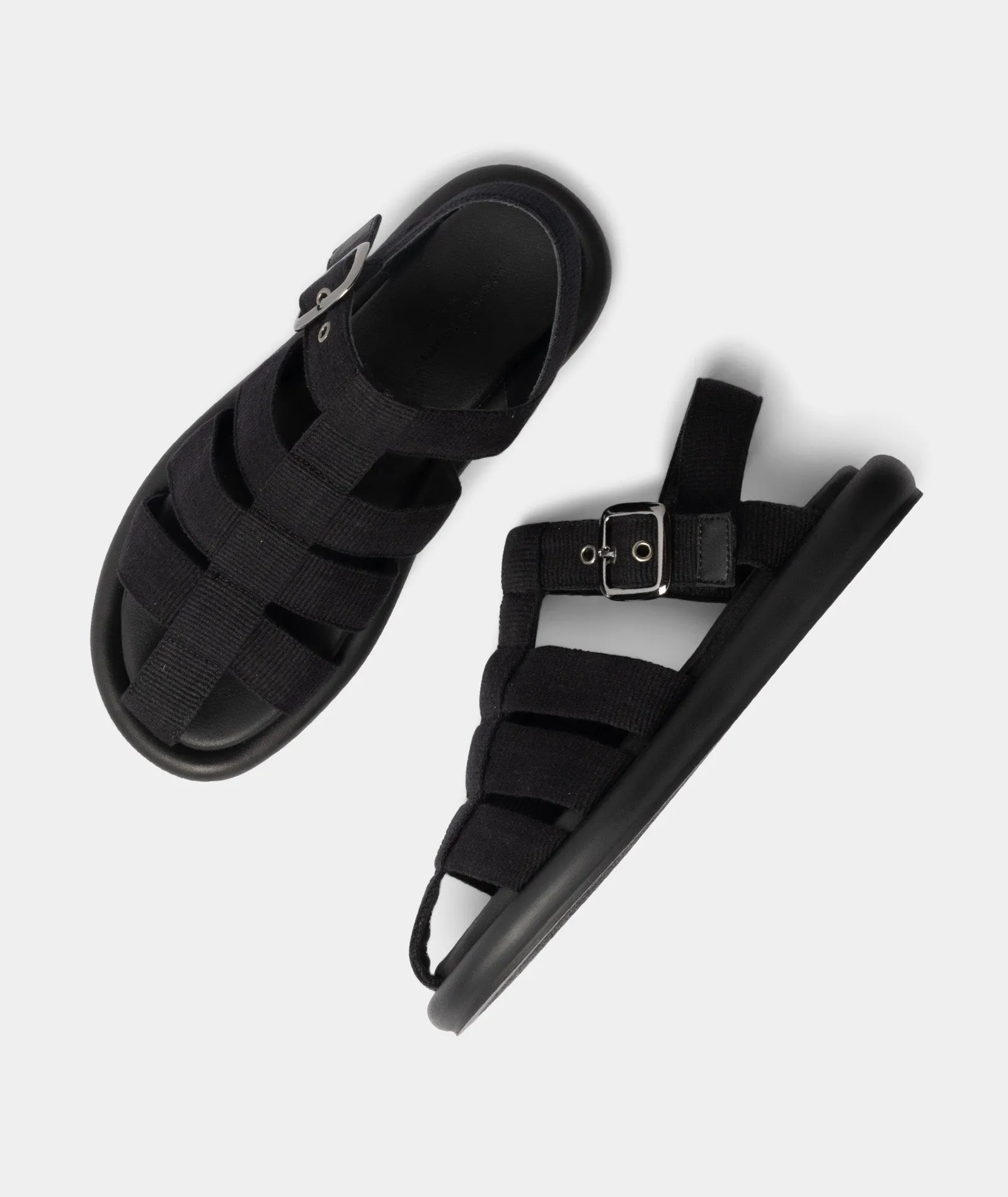 Luna Sandal - Black Nylon