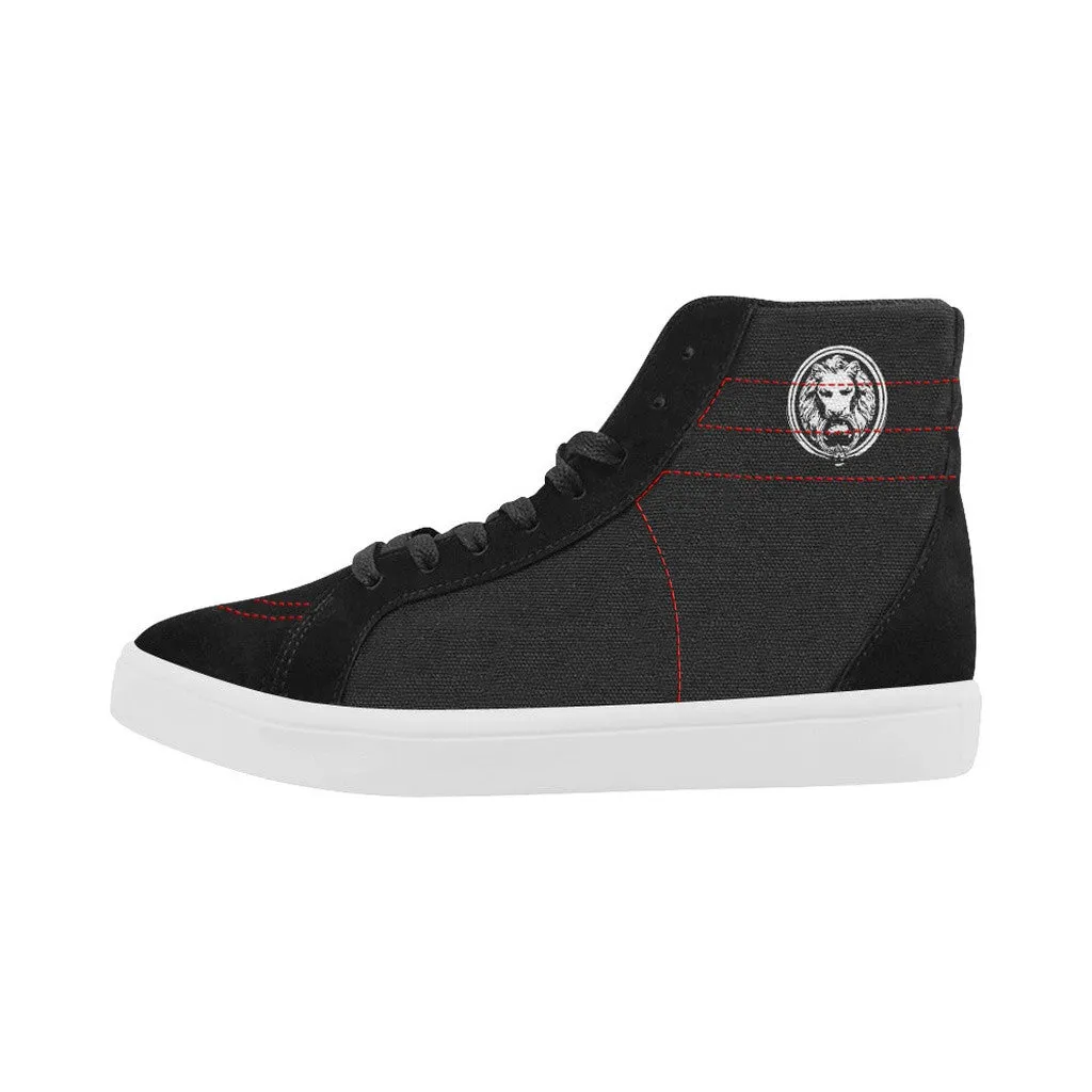 Mens Black Lion Skate Shoes with High Top