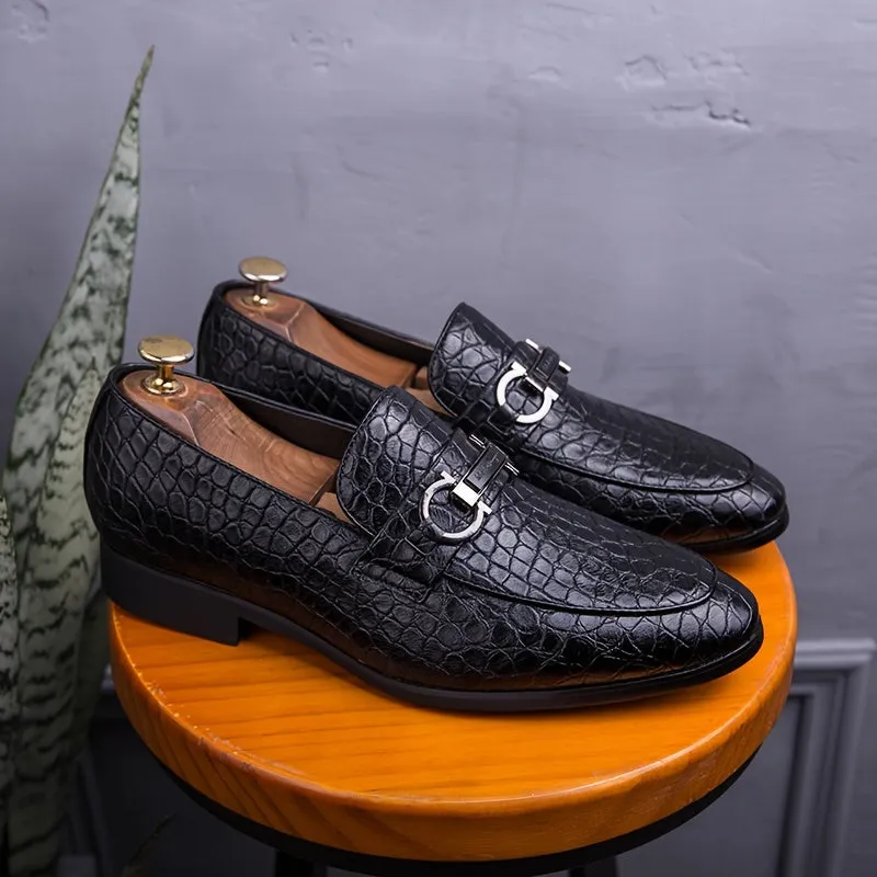 Men's Elegant British Style Casual SlipOn Oxfords Dress Shoes | Red Black Or Brown