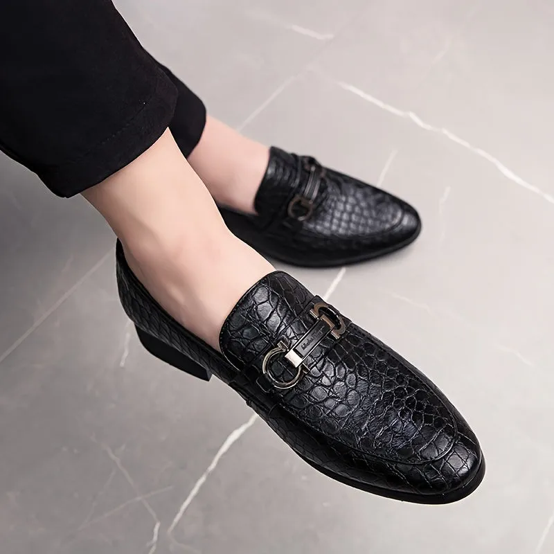 Men's Elegant British Style Casual SlipOn Oxfords Dress Shoes | Red Black Or Brown