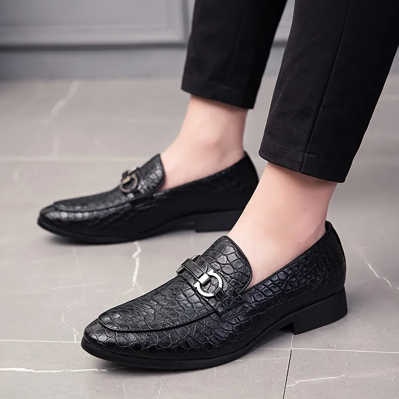 Men's Elegant British Style Casual SlipOn Oxfords Dress Shoes | Red Black Or Brown
