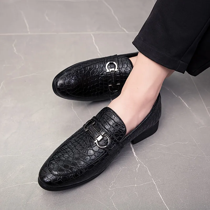 Men's Elegant British Style Casual SlipOn Oxfords Dress Shoes | Red Black Or Brown