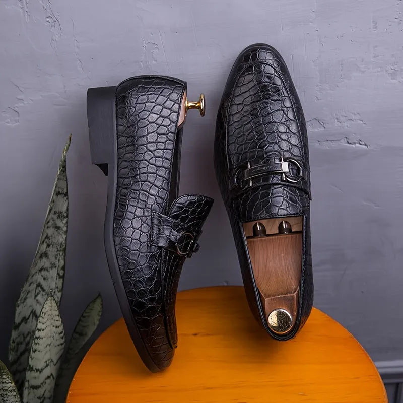 Men's Elegant British Style Casual SlipOn Oxfords Dress Shoes | Red Black Or Brown