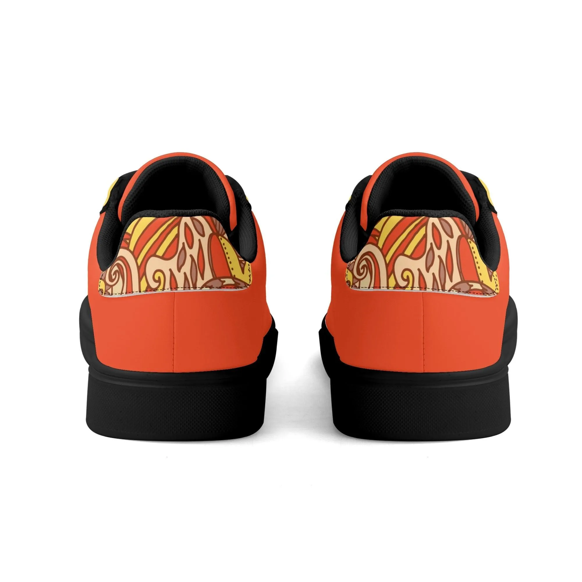 Miarna Color Block Low Top Faux Leather Skate Sneakers