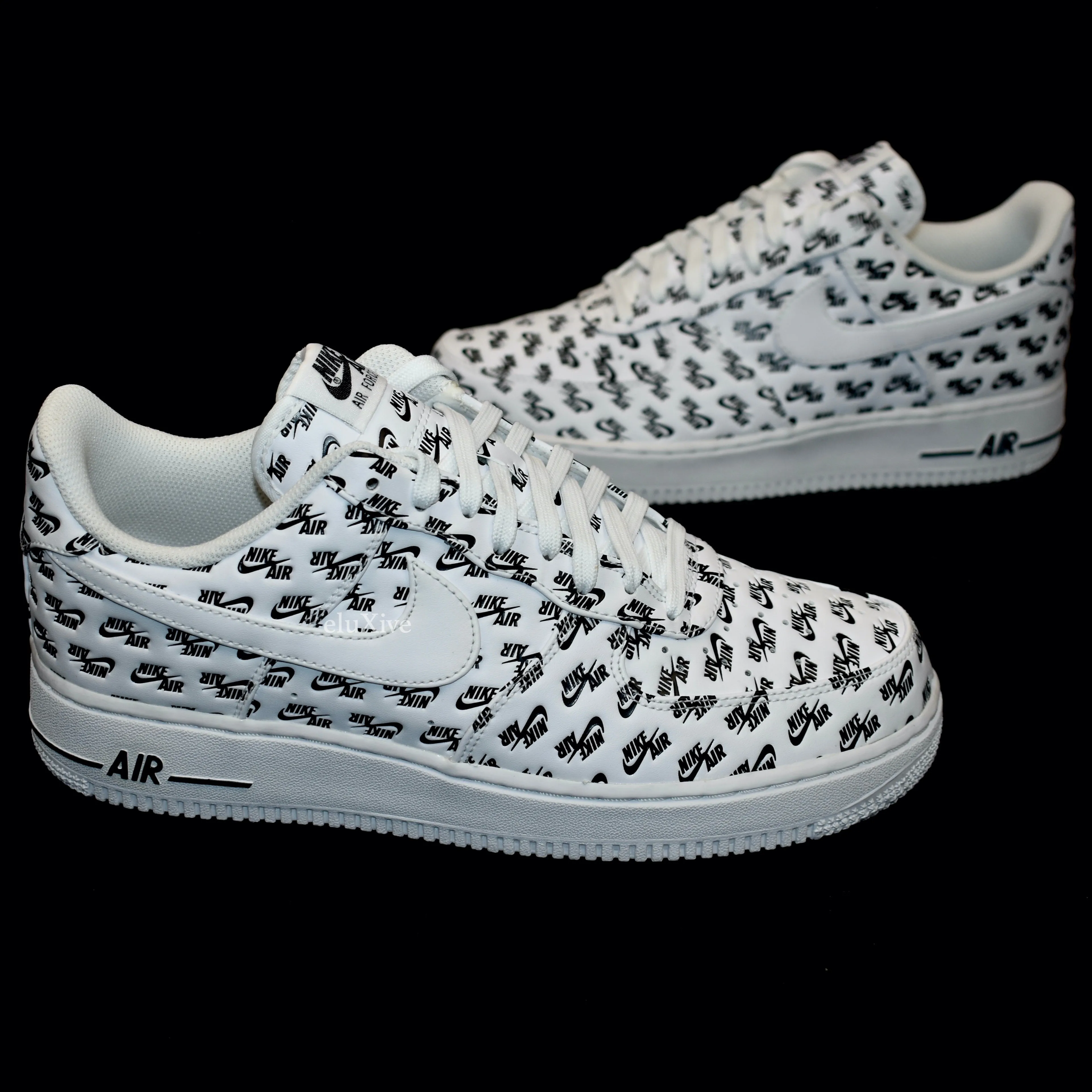 Nike - Air Force 1 '07 QS Allover Logo Print (White)