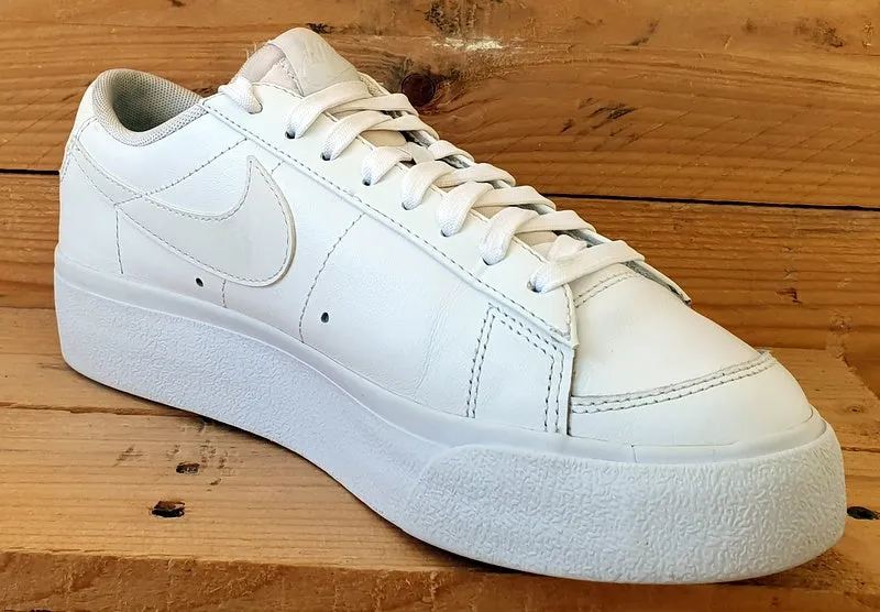 Nike Blazer Low Platform Leather Trainers UK5.5/US8/EU39 DJ0292-100 White