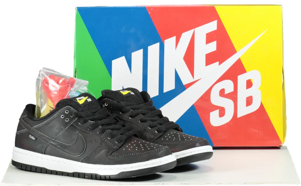 Nike CZ5123 Black SB Dunk Low Pro QS Trainers UK 8.5 👟