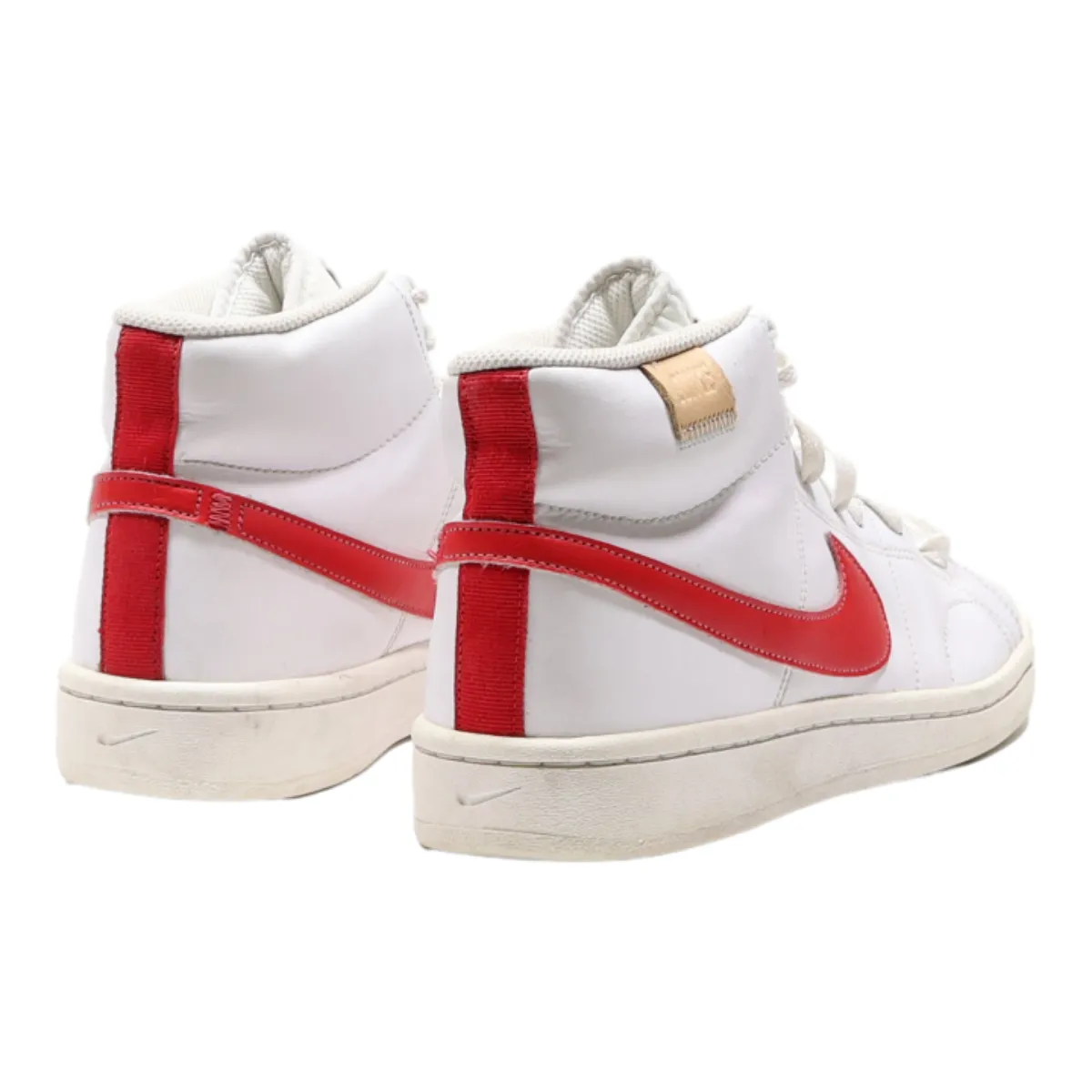 NIKE High Top Trainers White Leather Mens UK 8.5
